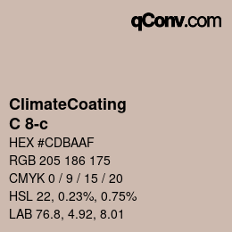 Color code: ClimateCoating - C 8-c | qconv.com