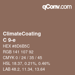 Código de color: ClimateCoating - C 9-e | qconv.com
