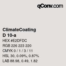 Color code: ClimateCoating - D 10-a | qconv.com
