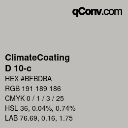 Code couleur: ClimateCoating - D 10-c | qconv.com
