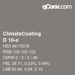 Farbcode: ClimateCoating - D 10-e | qconv.com