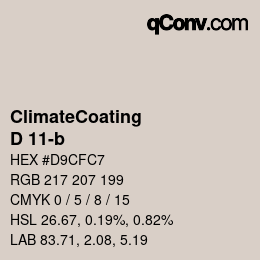 Color code: ClimateCoating - D 11-b | qconv.com