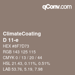 カラーコード: ClimateCoating - D 11-e | qconv.com