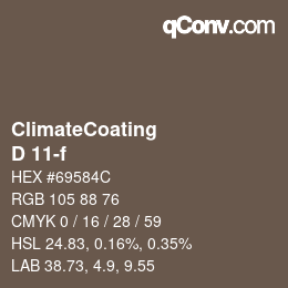Código de color: ClimateCoating - D 11-f | qconv.com