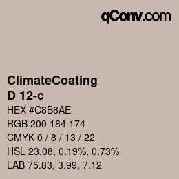 Farbcode: ClimateCoating - D 12-c | qconv.com