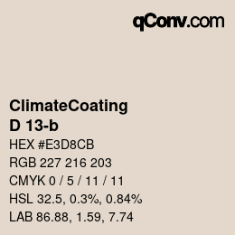 Farbcode: ClimateCoating - D 13-b | qconv.com