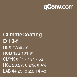 Color code: ClimateCoating - D 13-f | qconv.com