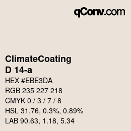 Color code: ClimateCoating - D 14-a | qconv.com