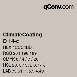 Color code: ClimateCoating - D 14-c | qconv.com