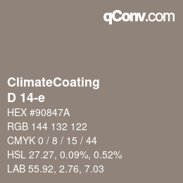 カラーコード: ClimateCoating - D 14-e | qconv.com