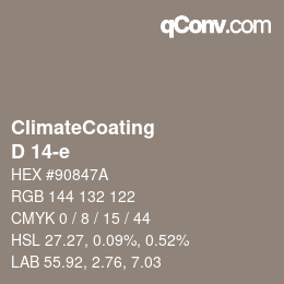 Code couleur: ClimateCoating - D 14-e | qconv.com