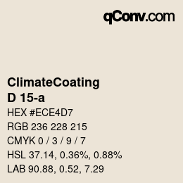 Color code: ClimateCoating - D 15-a | qconv.com