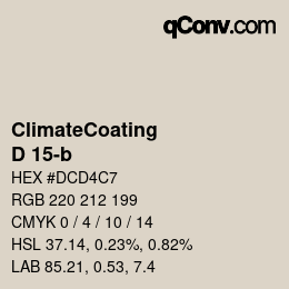 Color code: ClimateCoating - D 15-b | qconv.com