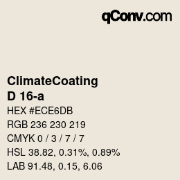 Color code: ClimateCoating - D 16-a | qconv.com