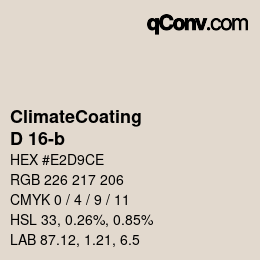 Color code: ClimateCoating - D 16-b | qconv.com