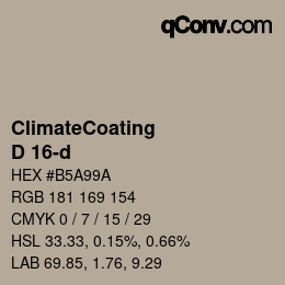 Code couleur: ClimateCoating - D 16-d | qconv.com