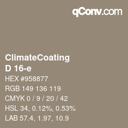 Código de color: ClimateCoating - D 16-e | qconv.com