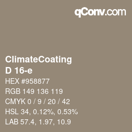 Code couleur: ClimateCoating - D 16-e | qconv.com