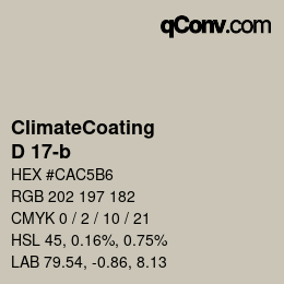 Código de color: ClimateCoating - D 17-b | qconv.com