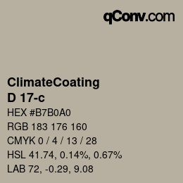 Color code: ClimateCoating - D 17-c | qconv.com