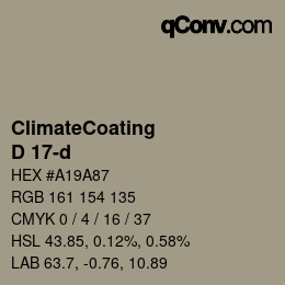 Color code: ClimateCoating - D 17-d | qconv.com