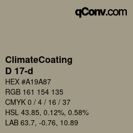 Código de color: ClimateCoating - D 17-d | qconv.com