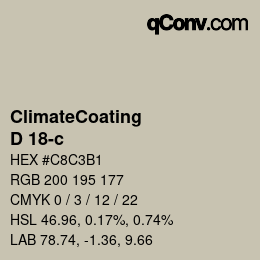 Código de color: ClimateCoating - D 18-c | qconv.com