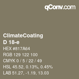 カラーコード: ClimateCoating - D 18-e | qconv.com