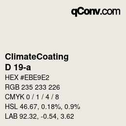 Farbcode: ClimateCoating - D 19-a | qconv.com