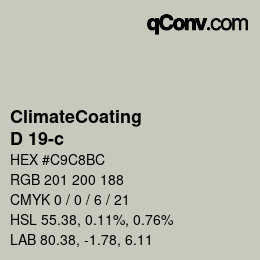 Code couleur: ClimateCoating - D 19-c | qconv.com
