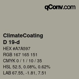 Color code: ClimateCoating - D 19-d | qconv.com
