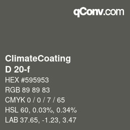 Farbcode: ClimateCoating - D 20-f | qconv.com