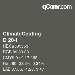 カラーコード: ClimateCoating - D 20-f | qconv.com