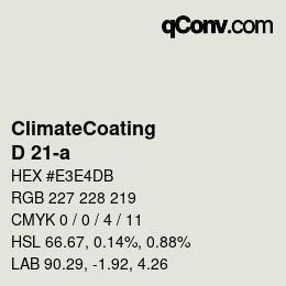 Color code: ClimateCoating - D 21-a | qconv.com