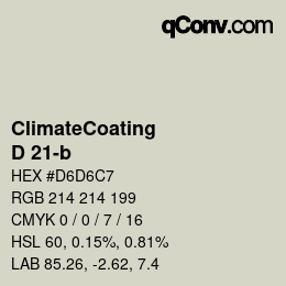 Color code: ClimateCoating - D 21-b | qconv.com