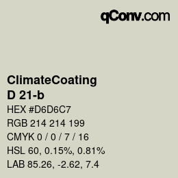 Code couleur: ClimateCoating - D 21-b | qconv.com