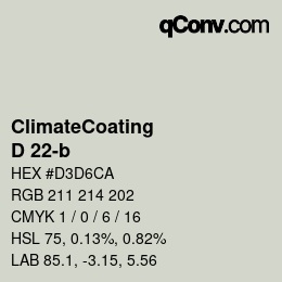 カラーコード: ClimateCoating - D 22-b | qconv.com