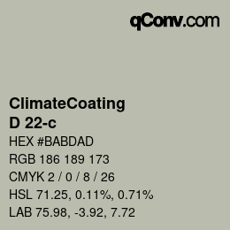 Color code: ClimateCoating - D 22-c | qconv.com
