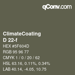 カラーコード: ClimateCoating - D 22-f | qconv.com