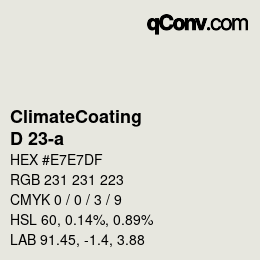 Farbcode: ClimateCoating - D 23-a | qconv.com