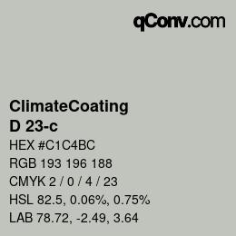 Código de color: ClimateCoating - D 23-c | qconv.com