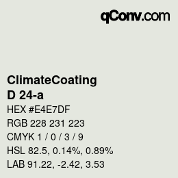 Color code: ClimateCoating - D 24-a | qconv.com