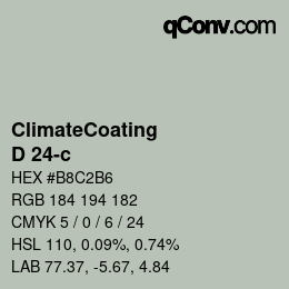 Farbcode: ClimateCoating - D 24-c | qconv.com