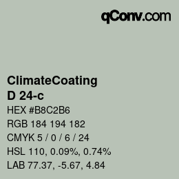 Code couleur: ClimateCoating - D 24-c | qconv.com