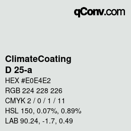 Color code: ClimateCoating - D 25-a | qconv.com