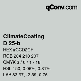 Color code: ClimateCoating - D 25-b | qconv.com