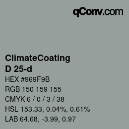 カラーコード: ClimateCoating - D 25-d | qconv.com