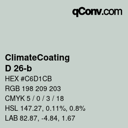 Color code: ClimateCoating - D 26-b | qconv.com