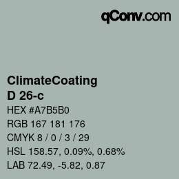 Code couleur: ClimateCoating - D 26-c | qconv.com