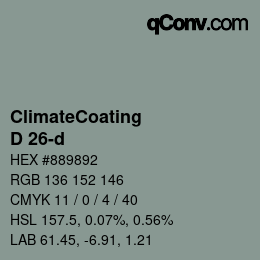 Código de color: ClimateCoating - D 26-d | qconv.com